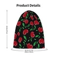 thumbnail image 4 of Rateoe Cherry Kids Beanie Warm Knit Beanie Hats Boys Girls Winter Hat Soft Slouchy Hats for Kids, 4 of 7
