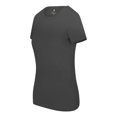 thumbnail image 2 of ACTIVE UNIFORMS SCRUBS Women's Short Sleeve Round-Neck T-Shirt Under Scrub (Charcoal, X-Small), 2 of 6