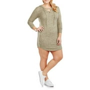 No Comment Junior Plus Lace Up Hoodie Dr