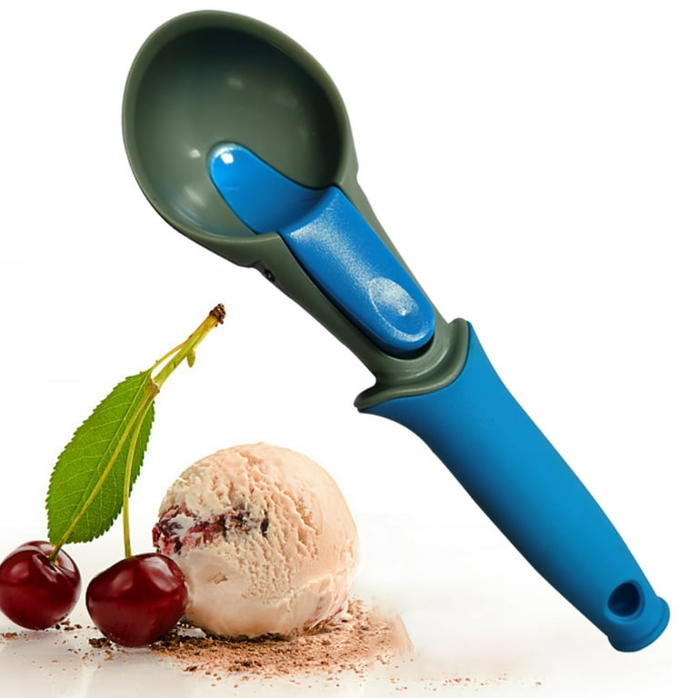 TureClos Ice Cream Scoop Hanging Round-shaped Ice Cream Scooper Plastic  Fruit Cookie Spoon 