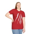 thumbnail image 5 of Effete Feline Claw Marks Scratch Unisex Softstyle T-Shirt, 5 of 12