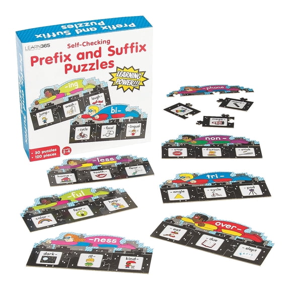 Prefix And Suffix Puzzles - Educational - 30 Pieces