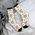 thumbnail image 5 of Susaid Rose Flowers Print Men's Moisture Wicking Cushioned Crew Work Boot Socks Suitable for Size 36-45, 5 of 6