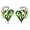 Nature Healing Stone - Malachite Fern Green Crystal, variant on 18K Rose Gold Plated Love Heart Stud Earrings with Jade Opal Green Healing Stone Crystal for Luck, Jewelry Gifts for Women