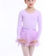thumbnail image 2 of Conjunto de falda de tul y leotardo con volantes para niñas pequeñas: vestido de baile de manga larga para gimnasia, 2 of 6