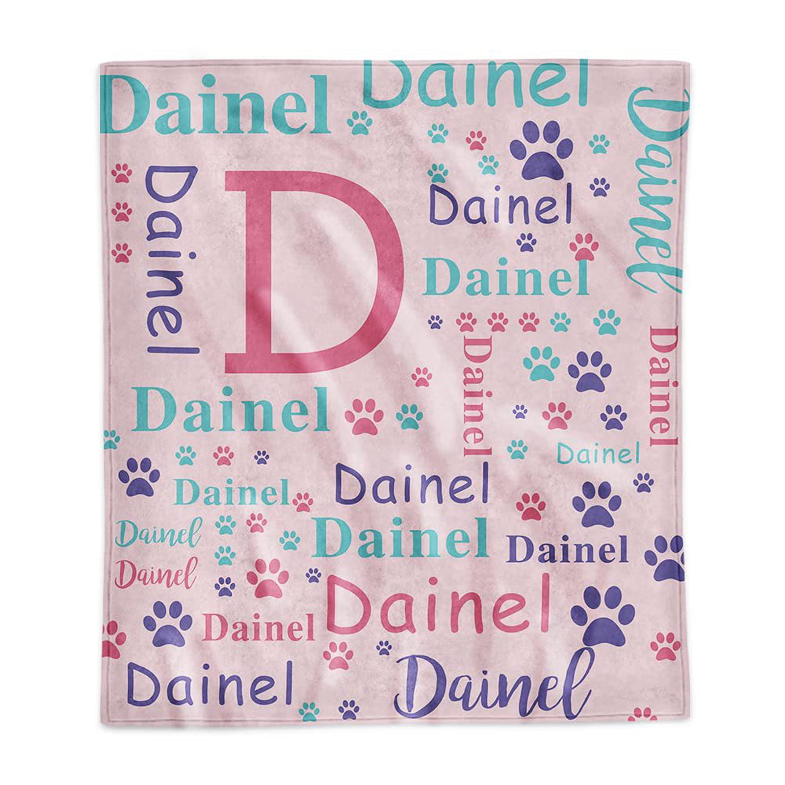 Personalized Blanket with Letter for Kids Boy Girl(Not Custome Kid's