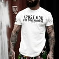 thumbnail image 3 of Combat Iron Trust God. Not Government. Men's T-Shirt L / White, 3 of 4
