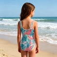 thumbnail image 5 of CCRFTGI Swimsuit for Child Girls Size 6-7 2026 Summer One Piece Bathing Suit Beach Print Swim Vacation Girls Clothes Girls Bathing Suit Light Blue 7-8 Years, 5 of 7