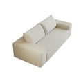 thumbnail image 4 of 71" 3Setaser Sofa, Corduroy Fabric, Deep Seat Couches, Comfy Loveseat Sofa, No Assembly, 1 Pcs for Living Room, Bedroom,Conference Room, Apartment (White), 4 of 10