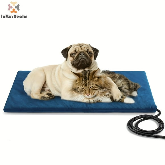 Tapis Chauffant pour Animaux pour Maison de Chats, Coussin Chauffant Électrique Sécuritaire pour Chat, Maison de Chat Chauffante de Haute Qualité pour Animal Sauvage Extérieur, Tapis de Lit Chauffant pour Chat d'Extérieur, Aide Chauffante pour Animal Sauvage, Système de Chauffage pour Maison de Chat