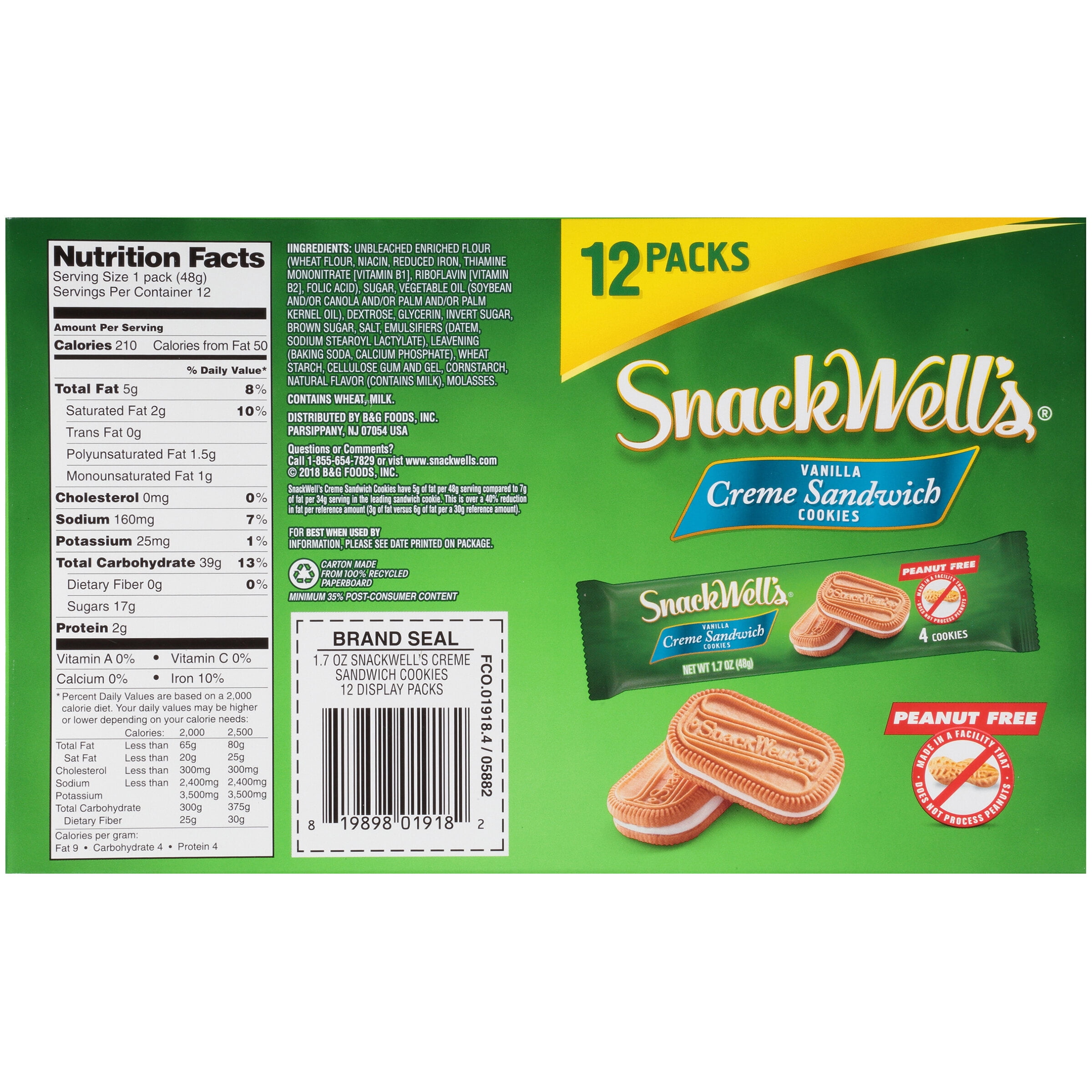 Snackwell's® Vanilla Creme Sandwich Cookies 12-1.7 oz. Packs