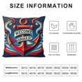 thumbnail image 5 of Leisuo Nautical Theme Sail Boat Anchor Pattern Home Sofa Couch Decor Pillow Cover Cushion Cases Standard Super Soft Pillow Sham, Red and (), 5 of 5