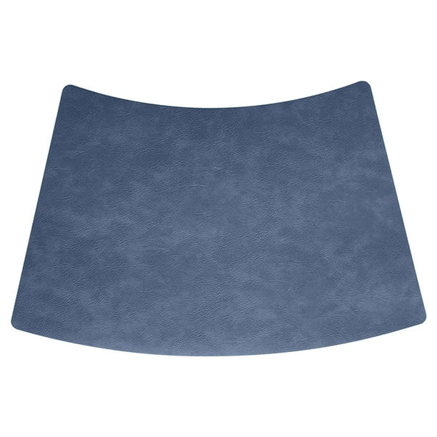 Manteles individuales de cuero resistentes al calor para mesa de comedor, manteles individuales estilo occidental con forma de abanico, resistentes al calor y a las manchas para la protección de