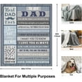 thumbnail image 4 of Gifts for Dad - Dad Birthday Gift Blanket - Fathers Day Dad Gifts from Daughter - Birthday Gifts for Dad - Best Dad Ever Gifts -Gifts for Dad Who Wants Nothing -Father Gifts Throw 50"x60", 4 of 6