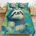 thumbnail image 2 of 3PCS Sloth Duvet Cover Set Twin, 1 Duvet Cover And 2 Pillowcase, Duvet Cover for Kids Girls Boys And Teens, 2 of 6