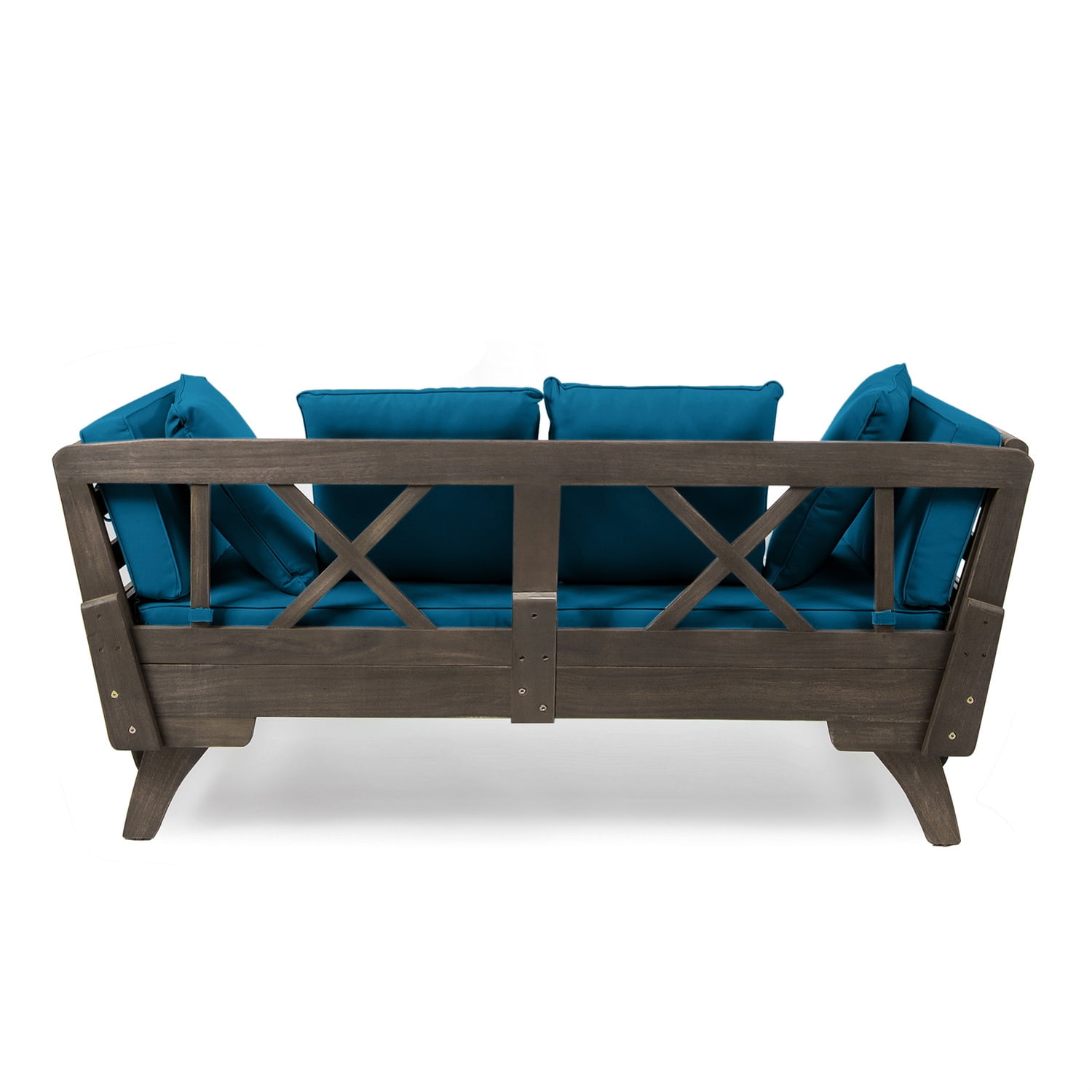 Kepooman Folding Futon Sofa Bed, Modern Convertible Sleeper Couch Daybed with Adjustable Armrest & Cushion for Studio, Apartment, Office, Compact Living Room, Grey & Dark Teal Kepooman Folding Futon Sofa Bed, Modern Convertible Sleeper Couch Daybed with Adjustable Armrest & Cushion for Studio, Apartment, Office, Compact Living Room, Grey & Dark Teal
