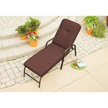 Mainstays Lawson Ridge Cushion Chaise Lounger-bro