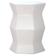 Safavieh Modern Hexagon Indoor/Outdoor Garden Patio Stool, Cream