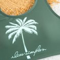 thumbnail image 5 of Girls Swimsuits Summer Coconut Tree Print Two Piece Tankini Boyshort Bathing Suit for Beach Rash Guard Green 9 Years-10 Years, 5 of 6