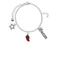 thumbnail image 2 of Delight Jewelry Silvertone Red Jalapeno Silvertone Dream Big Charm Bracelet, 7.5+2" Extender, 2 of 4