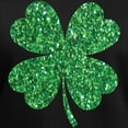 thumbnail image 3 of CafePress - Green Glitter Shamrock St. Particks Irish - Women's V-Neck Dark T-Shirt, 3 of 4