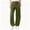 Army Green, variant on Womens Wide Leg Barrel Pants High Waisted Harem Pants Casual Breathable Travel Hiking Baggy Trousers with Pockets