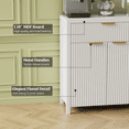 thumbnail image 3 of Aufeile Sideboard Buffet Cabinet with Storage Drawers, Adjustable Shelves for Dining Room, Kitchen, Living Room, White, 3 of 9