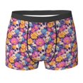 thumbnail image 6 of Men's Boxer Briefs, Skull daisy flower Soft Comfy Mens Underwear Boxer Briefs Breathable With Widen Waist, 6 of 7