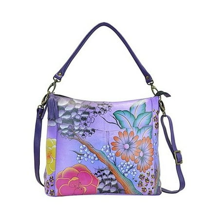 - Women's ANNA by Anuschka Hand Painted Leather Convertible Shoulder Bag 8188 12.5