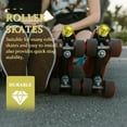 thumbnail image 2 of Shisuyan Roller Skates Toe Stops Transparent Yellow Pu 2Brake Blocks 1.9X1.4X1.3In, 2 of 8
