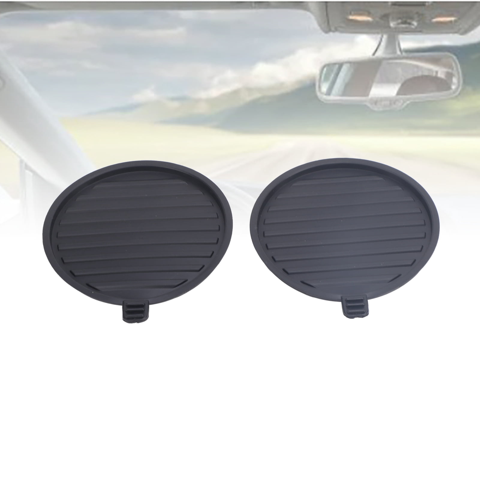 NFTIGB 2 Pcs Front Console Cup Holder Insert JL3Z 1513562 AA Replacement Cup Holder Pad for Ford F150 2017-2021 & Expedition 2018-2021, Automotive Interior Accessories (4.33 inches / 11 cm)