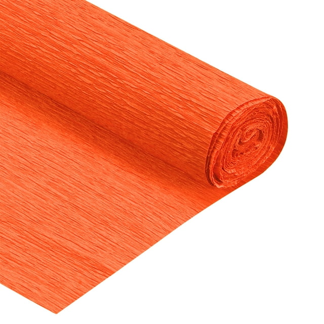 Unique Bargains Rouleaux de Papier Crêpe 7,5 Pi de Long 20 Pouces de Large, Orange, Lot de 2