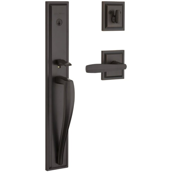 Baldwin 180Tpextol-Slb Torrey Pines Full Plate Keyed Entry Single Cylinder Door Handleset