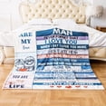 thumbnail image 3 of Anniversary Father's Day Birthday Gifts for Husband Boyfriend Dad, You are My Life Wedding Christmas Blankets Gifts to My Man, Fleece Blankets Soft Bedding Sofa, 3 of 5