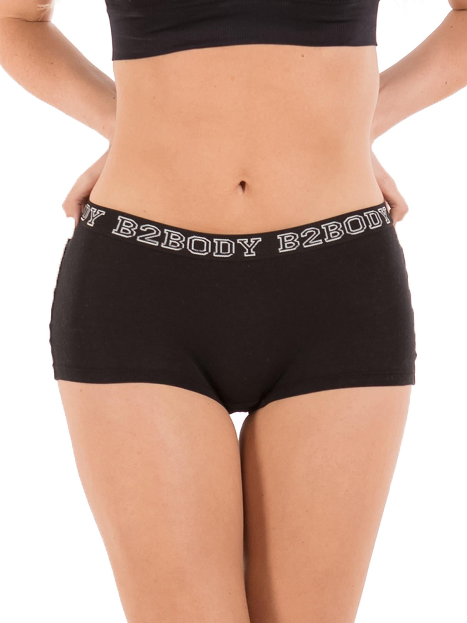 B2BODY Women's Panties Cotton Boyshort Underwear Small to Plus Sizes  Multi-Pack 