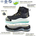 thumbnail image 3 of AEGISWARM Work Boots for Men Steel Toe Waterproof Oil Full Grain Cowhide Leather, Non Slip Industrial and Construction Safety Footwear Mens Work Boots Black, 3 of 6