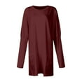 thumbnail image 5 of gakvbuo Fall Long Sweatshirt For Womens With Pockets Lightweight Pullover Shirts Long Sleeve Dressy Tunic Tops To Wear With Leggings, 5 of 6