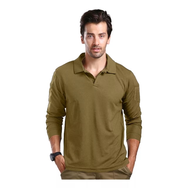 Camisa Polo Manga Larga Playera Casual Táctica Militar