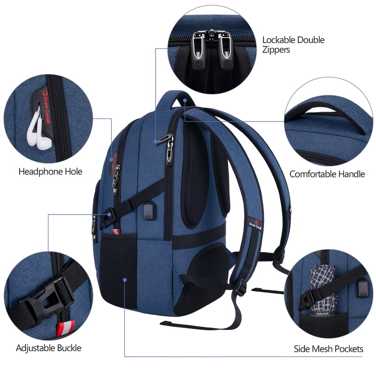 backpacks for laptops and equipment NEWHEY Laptop Backpack 18 Inch Business Travel Men Women Extra Large Waterproof TSA Anti Theft College Bookbags with USB Charging Port 18.4 Gaming Computer Backpack,Blue : Electronics Large Capacity Backpack Large travel laptop backpack Best Laptop Backpacks We've Tried