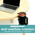 thumbnail image 4 of Large Desk Cup Holder Versatile Leak Proof Clip On Table Cup Holder Stable Adjustable Mug Headphone Organizer for Desk Use-black_33-, 4 of 10