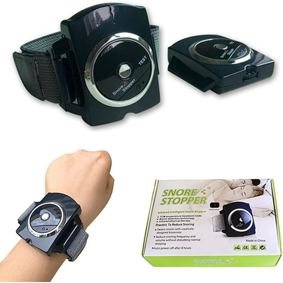 Smart Anti-Snore Wristband, Adjustment 7-Speed Electric Snore for Stoppe, Effective Snoring Prevention, Snoring Solution, Improve Nighttime Sleeping