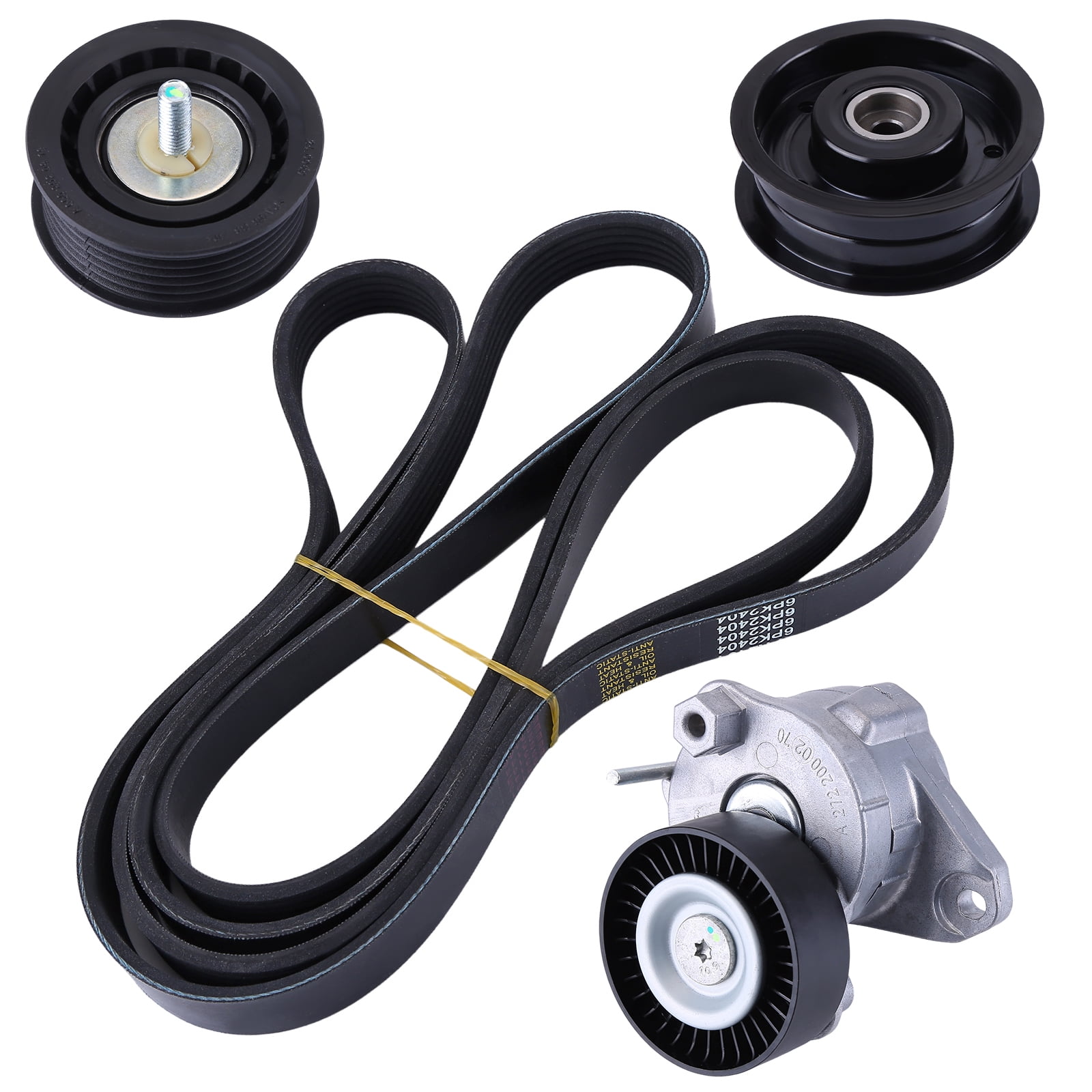 Corfhy Drive Belt Tensioner and Idler Pulley Serpentine Belt Kit Fit for Mercedes-Benz GLK350 E550 E350 CLK350 2006-2015,for Dodge Sprinter Freightliner Sprinter 2500 3500 2007-2008