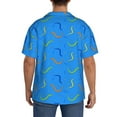 thumbnail image 5 of Xecao offers the Colorful Snake for Men's Casual Short-sleeved Shirt, a button-up collared shirt with a pocket, perfect for beach vacations and yacht travel in the XX-Large size., 5 of 7