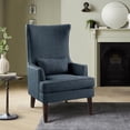 thumbnail image 3 of Lazzara Home Rheit Indigo Textured Upholstery Wingback Accent Chair, 3 of 7