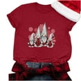 thumbnail image 5 of jsaierl Women's Christmas Shirts Short Sleeve Gnomes Graphic Tops Casual Crewneck Shirt Bleached Oversized Tees Blouse Top Women Fall Fashion 2025, 5 of 6