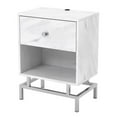 thumbnail image 3 of Furniture of America Lyn Wood End Table with USB Port in White (Set of 2), 3 of 8