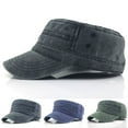 thumbnail image 3 of Baseball Cap Flat Top Washed Spring Summer Vintage Low-profile Cadet Hat for Outdoor, 3 of 8