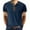 Blue, variant on RYRJJ Henley Shirts for Mens Button V Neck Short Sleeve T Shirts Solid Color Lightweight Summer Casual Front Placket Tee Shirt Tops(Blue,L)