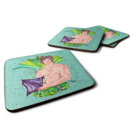 

Carolines Treasures 8345FC Merman Foam Coaster Set of 4 3 1/2 x 3 1/2 multicolor