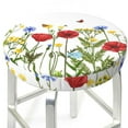 thumbnail image 3 of Fotbe Wild Herbs Stool Covers Round,Waterproof Round Bar Stool Covers Bar Chair Covers Washable Stool Cushion Slipcover for 12-14 Inch Chair-13 inch, 3 of 7